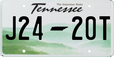 TN license plate J2420T