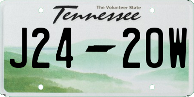 TN license plate J2420W