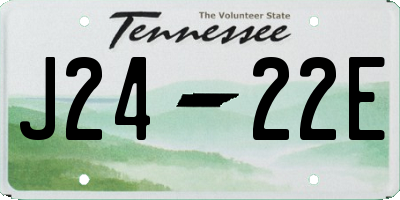 TN license plate J2422E