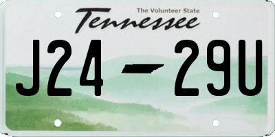 TN license plate J2429U