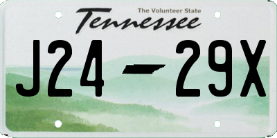 TN license plate J2429X