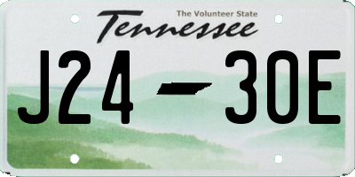 TN license plate J2430E