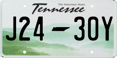 TN license plate J2430Y