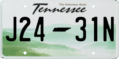 TN license plate J2431N
