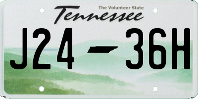 TN license plate J2436H