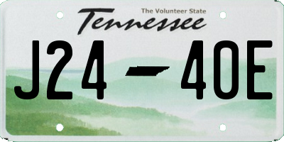 TN license plate J2440E