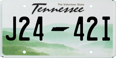 TN license plate J2442I