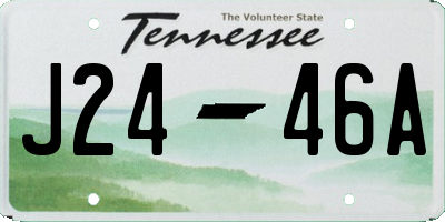 TN license plate J2446A