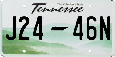 TN license plate J2446N