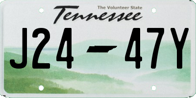 TN license plate J2447Y