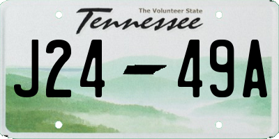 TN license plate J2449A