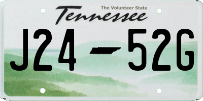TN license plate J2452G