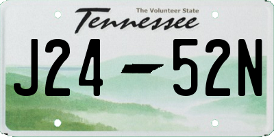 TN license plate J2452N