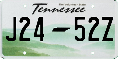 TN license plate J2452Z