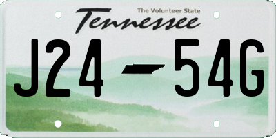 TN license plate J2454G