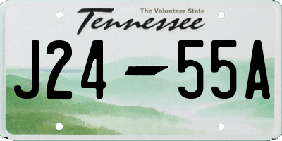 TN license plate J2455A