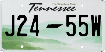 TN license plate J2455W