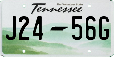 TN license plate J2456G
