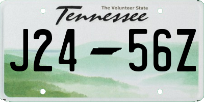 TN license plate J2456Z