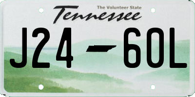 TN license plate J2460L