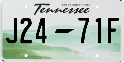 TN license plate J2471F