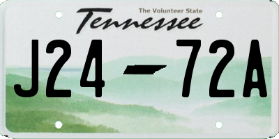 TN license plate J2472A