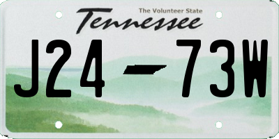 TN license plate J2473W