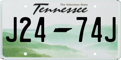 TN license plate J2474J