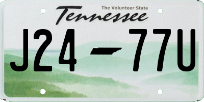 TN license plate J2477U