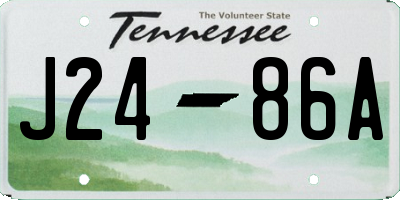 TN license plate J2486A