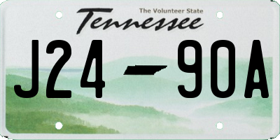 TN license plate J2490A