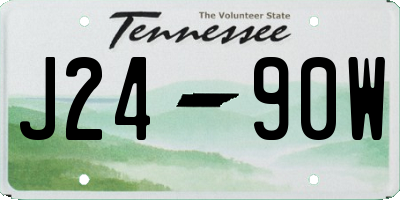 TN license plate J2490W