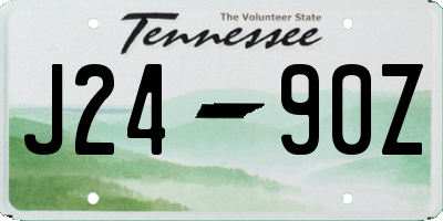 TN license plate J2490Z