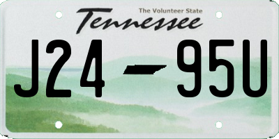 TN license plate J2495U