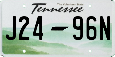 TN license plate J2496N