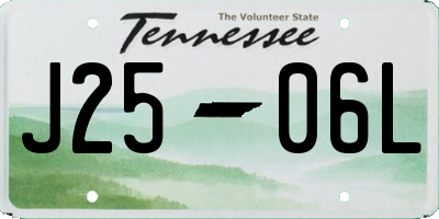 TN license plate J2506L