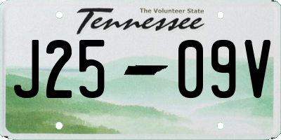 TN license plate J2509V