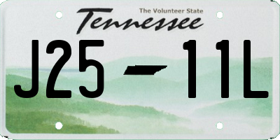 TN license plate J2511L