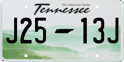 TN license plate J2513J