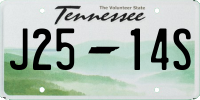 TN license plate J2514S