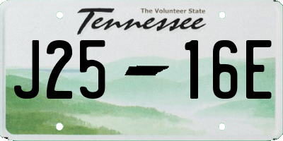 TN license plate J2516E