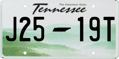 TN license plate J2519T