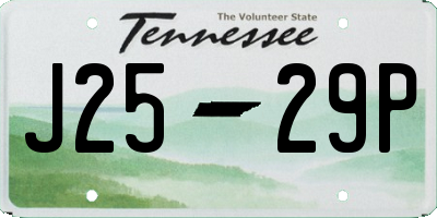 TN license plate J2529P