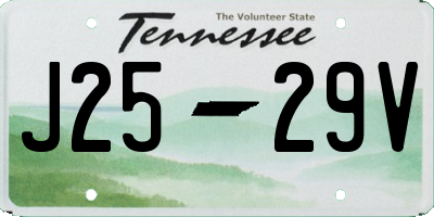 TN license plate J2529V
