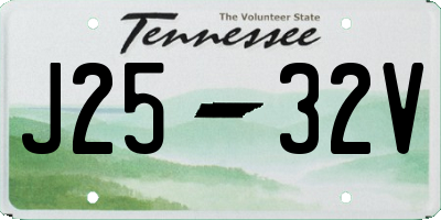 TN license plate J2532V