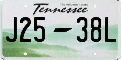TN license plate J2538L