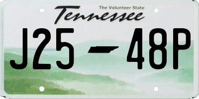 TN license plate J2548P