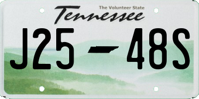 TN license plate J2548S