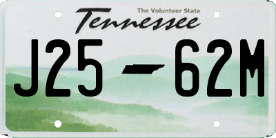 TN license plate J2562M