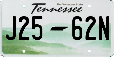 TN license plate J2562N